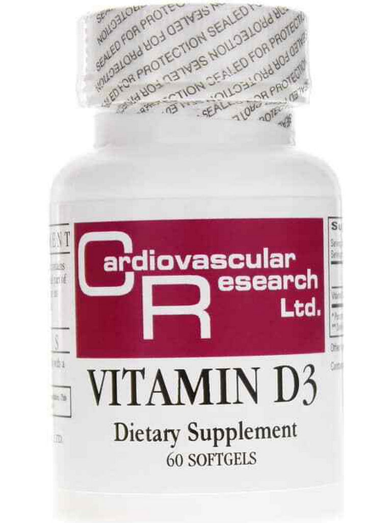 Cardiovascular Research Ltd., Vitamin D3, 60 Softgels