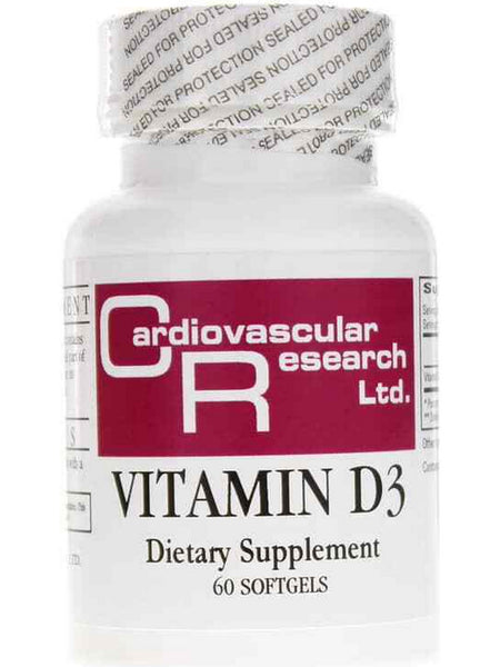 Cardiovascular Research Ltd., Vitamin D3, 60 Softgels