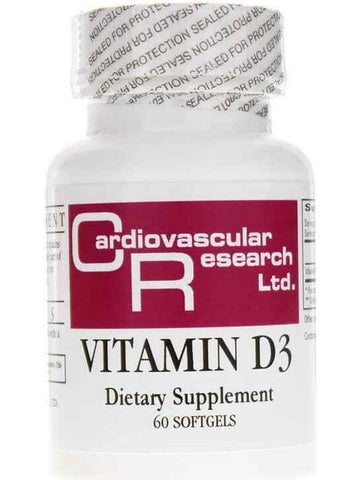 Cardiovascular Research Ltd., Vitamin D3, 60 Softgels