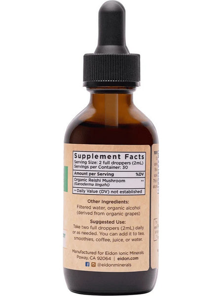 Eidon Ionic Minerals, Reishi Mushroom, Liquid Supplement, 2 oz