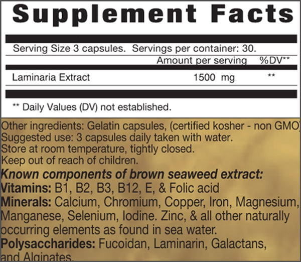 Eidon Ionic Minerals, BSE, Brown Seaweed Extract, 90 Capsules