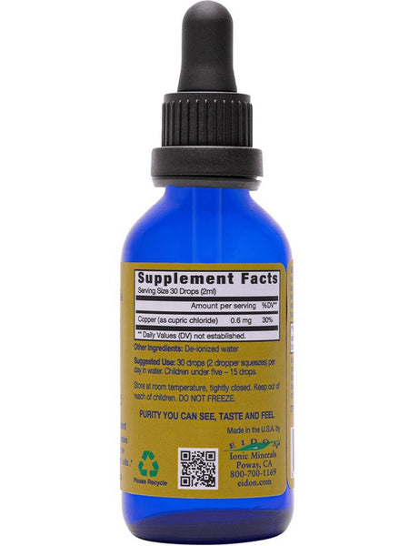 Eidon Ionic Minerals, Copper, Liquid Concentrate, 2 oz (60ml)