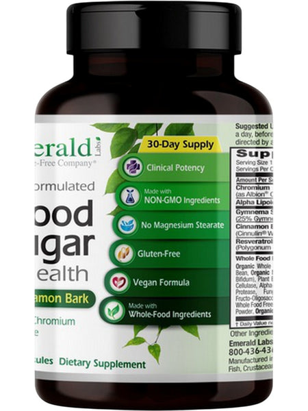 Emerald Labs, Blood Sugar Health, 60 Vegetable Capsules