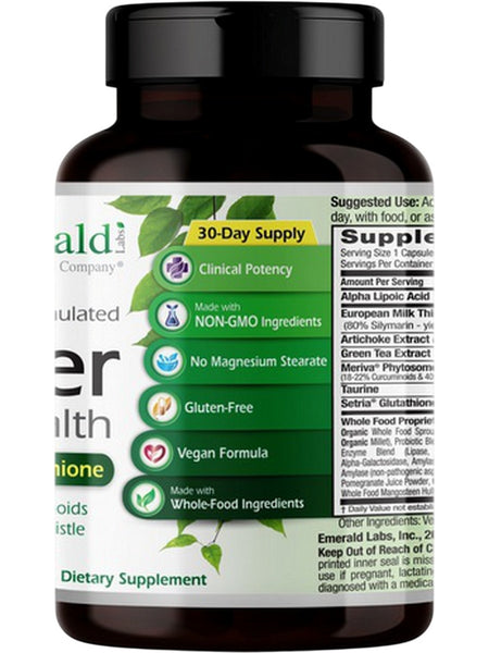 Emerald Labs, Liver Health, 60 Vegetable Capsules