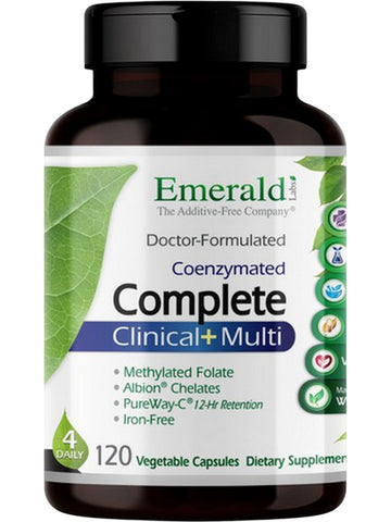 Emerald Labs, Complete Clinical+ Multi, 120 Vegetable Capsules