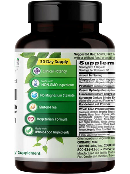 Emerald Labs, Blood Pressure Health, 90 Vegetable Capsules