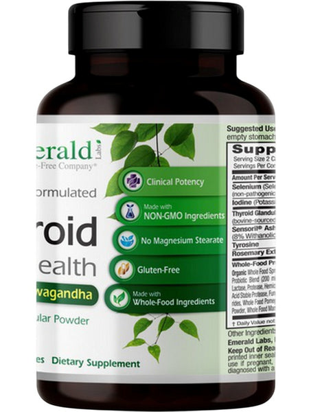 Emerald Labs, Thyroid Health, 60 Vegetable Capsules