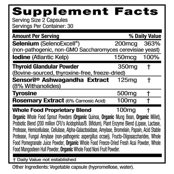 Emerald Labs, Thyroid Health, 60 Vegetable Capsules