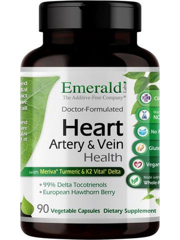 Emerald Labs, Heart Artery and Vein, 90 Vegetable Capsules