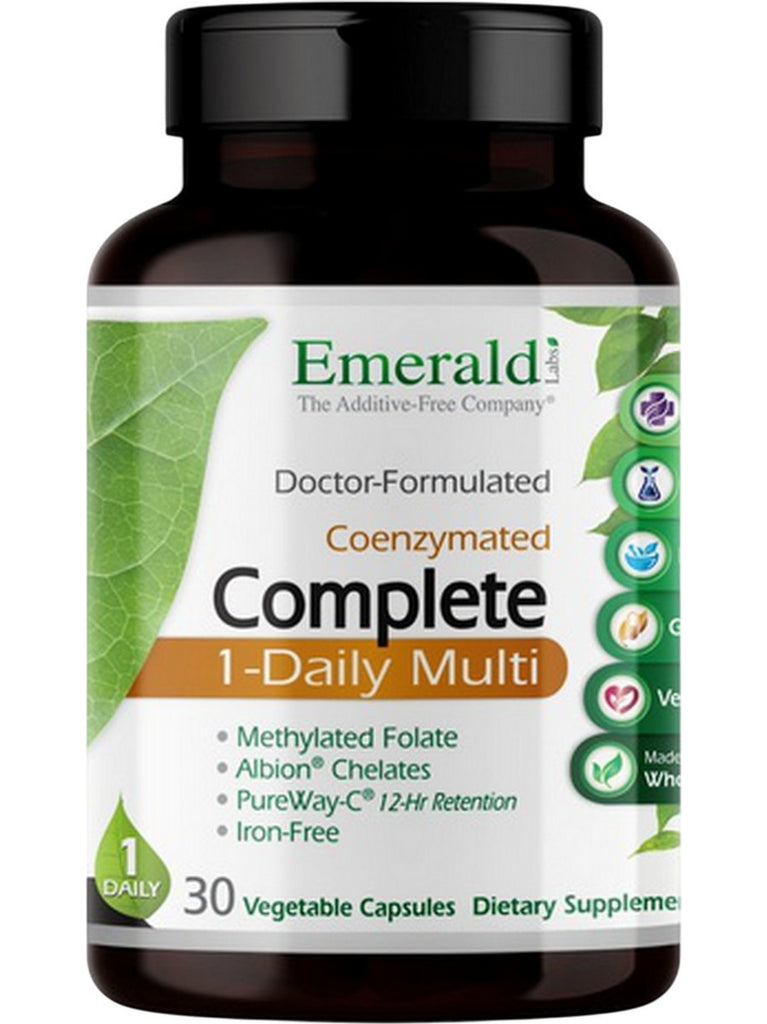 Emerald Labs, Complete 1-Daily Multi, 30 Vegetable Capsules