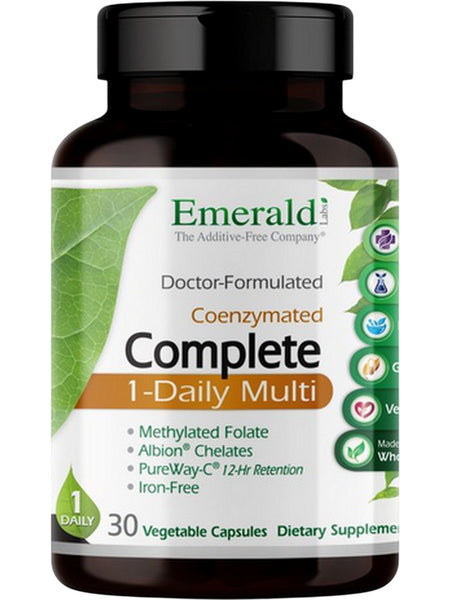 Emerald Labs, Complete 1-Daily Multi, 30 Vegetable Capsules