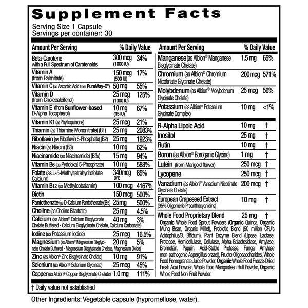 Emerald Labs, Complete 1-Daily Multi, 30 Vegetable Capsules