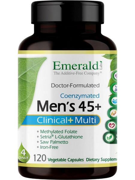 Emerald Labs, Men's 45+ Clinical+ Multi, 120 Vegetable Capsules