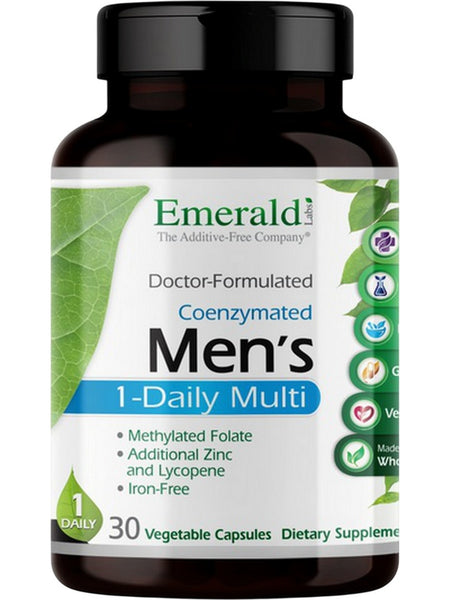 Emerald Labs, Men's 1-Daily Multi, 30 Vegetable Capsules