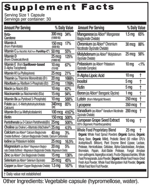 Emerald Labs, Men's 1-Daily Multi, 30 Vegetable Capsules