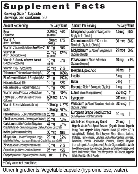Emerald Labs, Women's 1-Daily Multi, 30 Vegetable Capsules