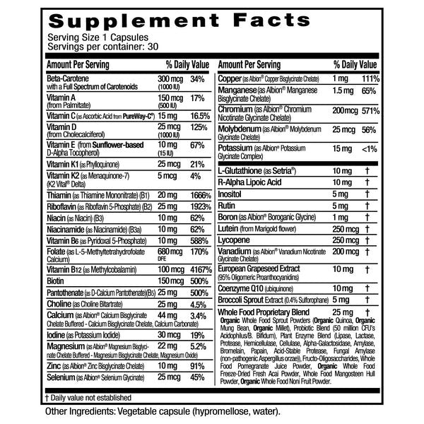 Emerald Labs, Women's 45+ 1-Daily Multi, 30 Vegetable Capsules