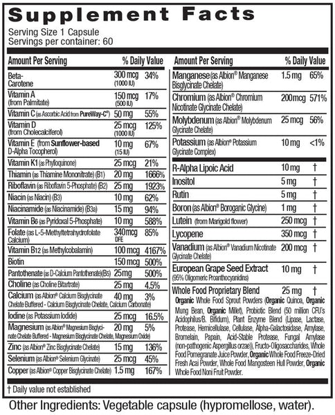 Emerald Labs, Men's 1-Daily Multi, 60 Vegetable Capsules