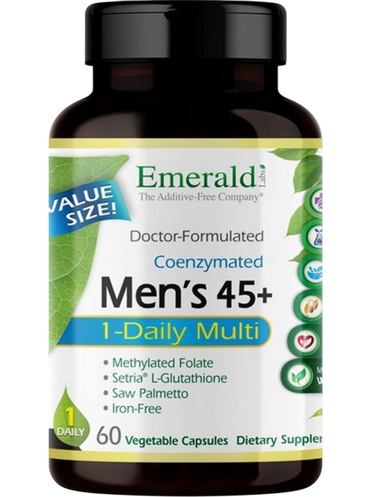 Emerald Labs, Men's 45+ 1-Daily Multi, 60 Vegetable Capsules