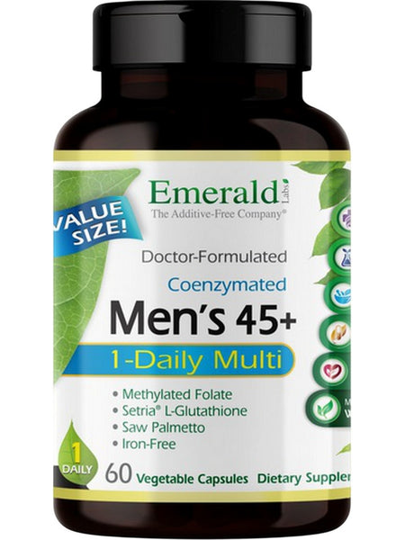 Emerald Labs, Men's 45+ 1-Daily Multi, 60 Vegetable Capsules
