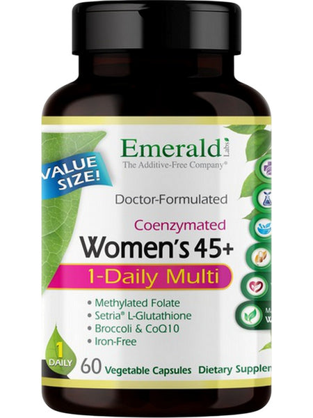 Emerald Labs, Women's 45+ 1-Daily Multi, 60 Vegetable Capsules