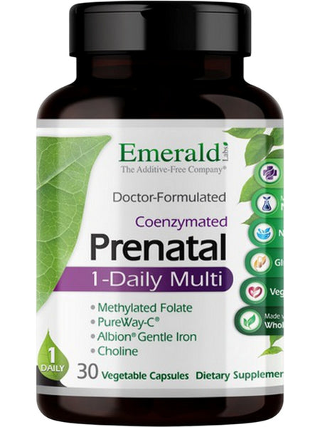 Emerald Labs, Prenatal 1-Daily Multi, 30 Vegetable Capsules