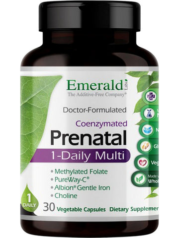Emerald Labs, Prenatal 1-Daily Multi, 30 Vegetable Capsules