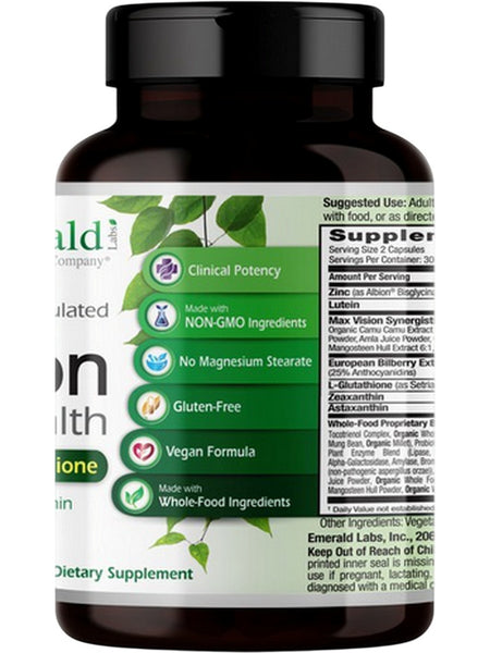 Emerald Labs, Vision Health, 60 Vegetable Capsules