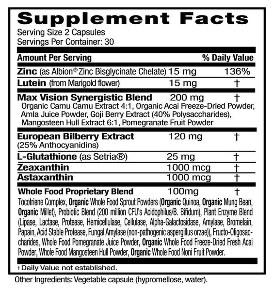 Emerald Labs, Vision Health, 60 Vegetable Capsules