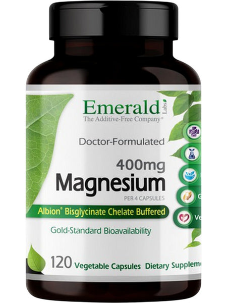 Emerald Labs, Magnesium, 400mg, 120 Vegetable Capsules