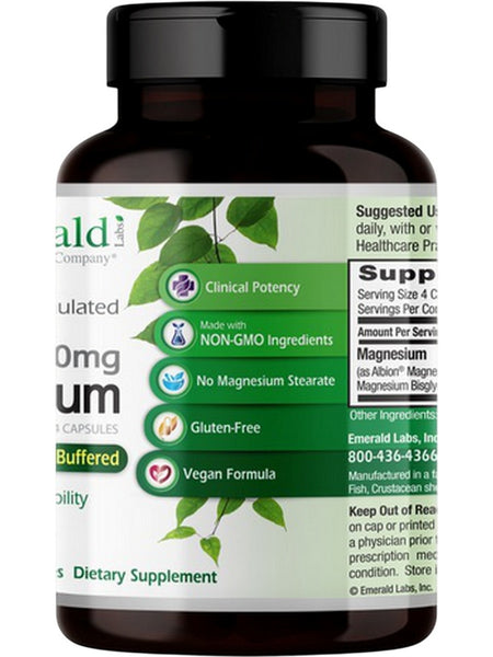 Emerald Labs, Magnesium, 400mg, 120 Vegetable Capsules