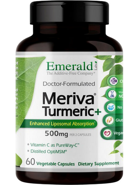 Emerald Labs, Meriva Turmeric+, 500mg, 60 Vegetable Capsules