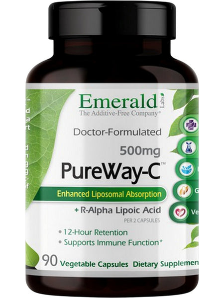 Emerald Labs, PureWay-C, 500 mg, 90 Vegetable Capsules