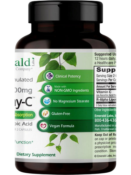 Emerald Labs, PureWay-C, 500 mg, 90 Vegetable Capsules