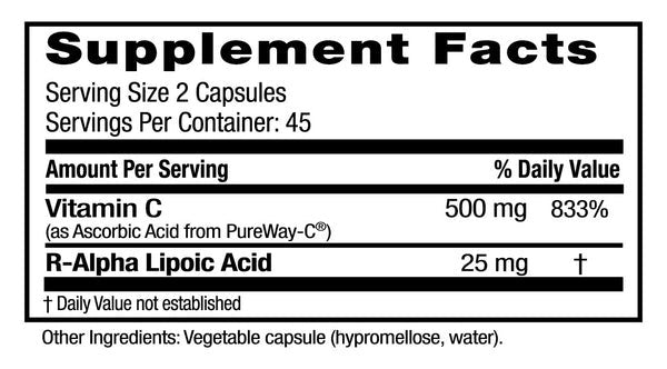Emerald Labs, PureWay-C, 500 mg, 90 Vegetable Capsules