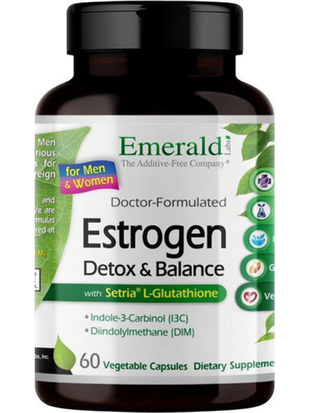 Emerald Labs, Estrogen Detox and Balance, 60 Vegetable Capsules