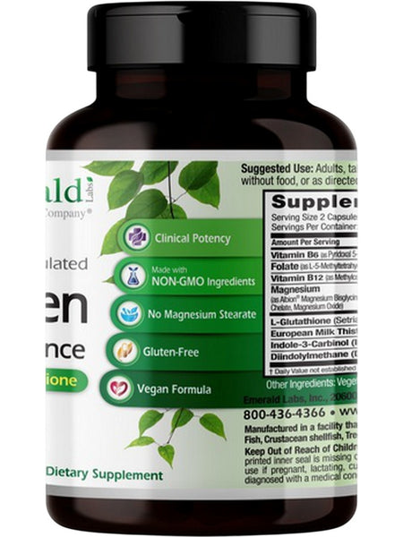 Emerald Labs, Estrogen Detox and Balance, 60 Vegetable Capsules