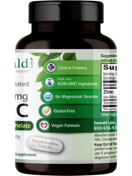 Emerald Labs, Zinc, 25mg, 90 Vegetable Capsules