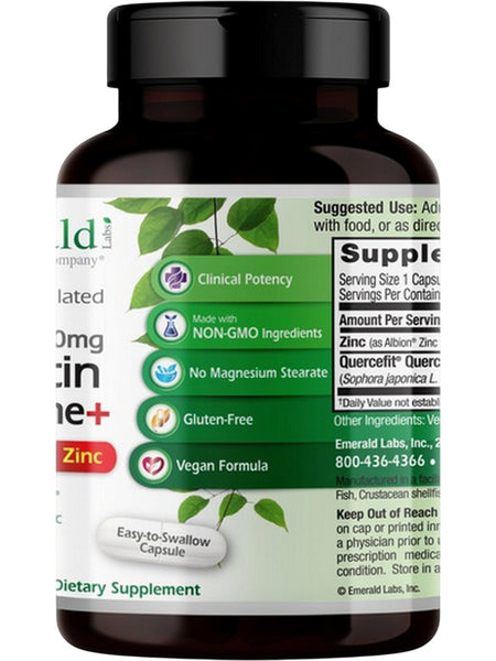 Emerald Labs, Quercetin Phytosome+, 250mg, 60 Vegetable Capsules