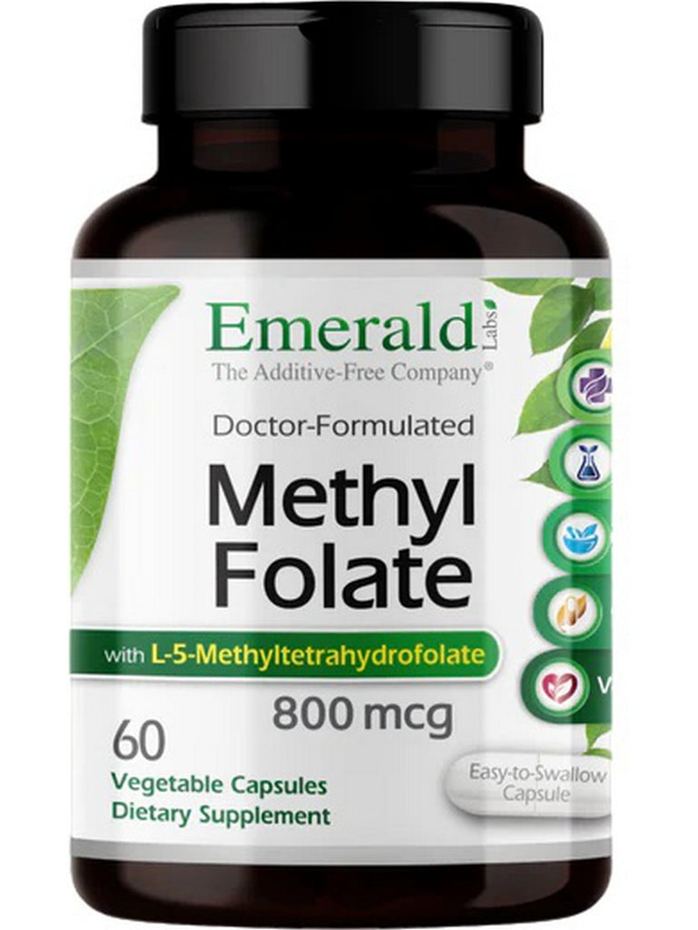 Emerald Labs, Methyl Folate, 800 mcg, 60 Vegetable Capsules