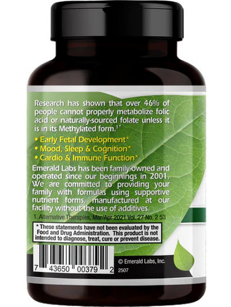 Emerald Labs, Methyl Folate, 800 mcg, 60 Vegetable Capsules