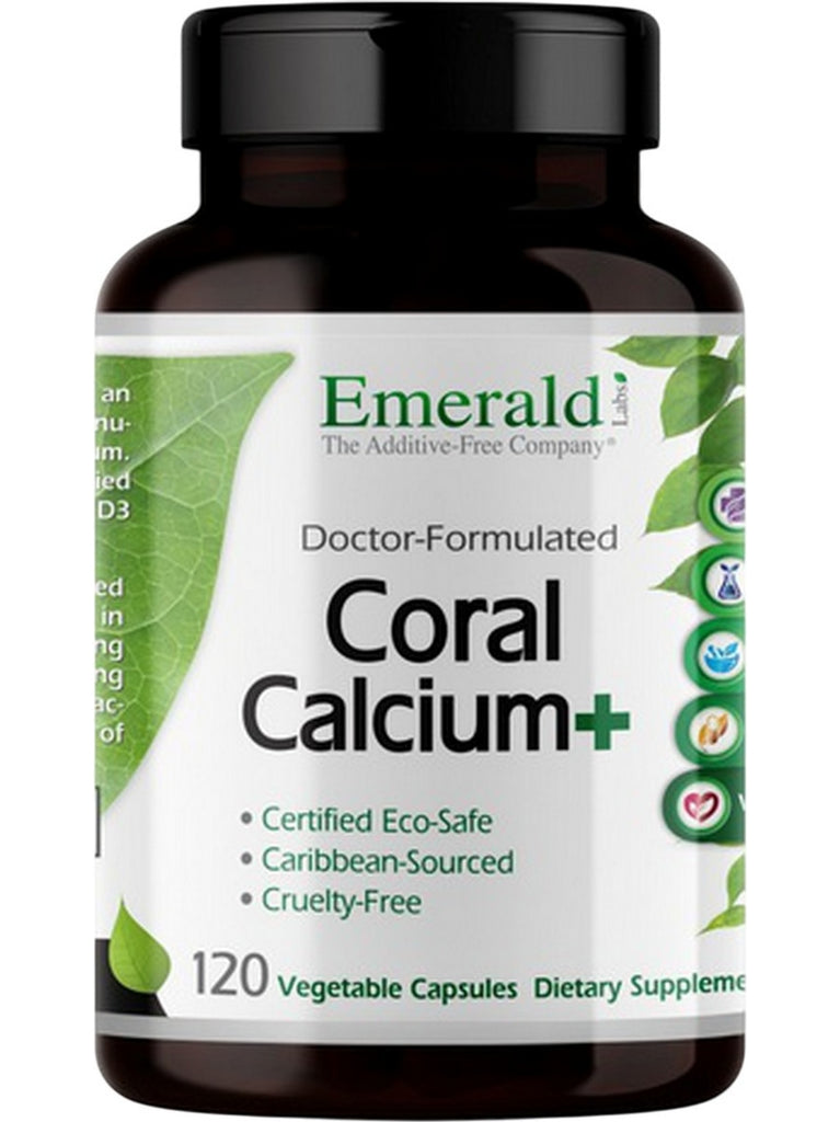 Emerald Labs, Coral Calcium+, 120 Vegetable Capsules