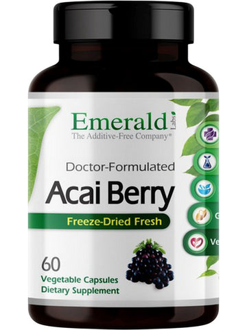 Emerald Labs, Acai Berry, Freeze-Dried Fresh, 60 Vegetable Capsules