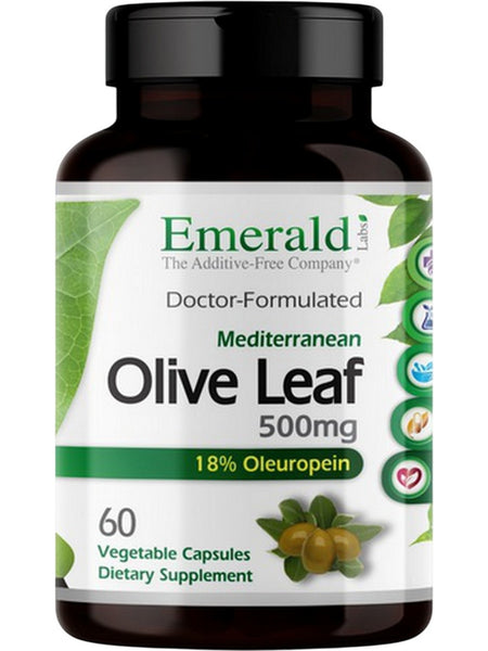 Emerald Labs, Olive Leaf, 500 mg, 60 Vegetable Capsules