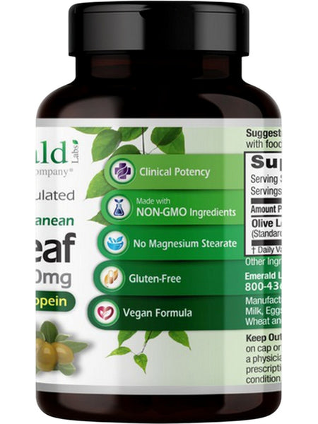 Emerald Labs, Olive Leaf, 500 mg, 60 Vegetable Capsules