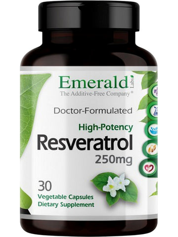 Emerald Labs, Resveratrol, 250mg, 30 Vegetable Capsules