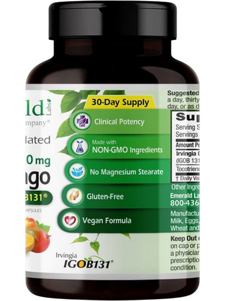 Emerald Labs, African Mango, 300 mg, 60 Vegetable Capsules