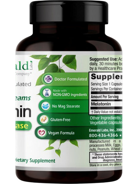 Emerald Labs, Melatonin, 3mg, 60 Vegetable Capsules