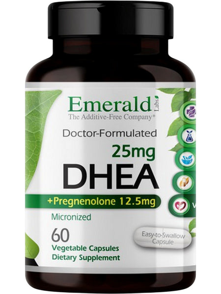 Emerald Labs, DHEA+Pregnenolone, 25mg, 60 Vegetable Capsules