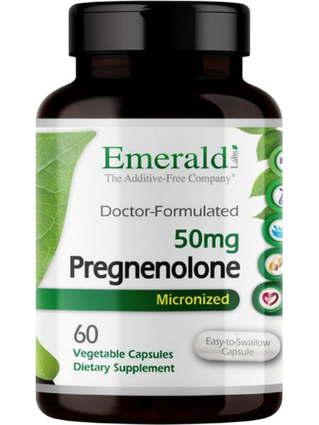 Emerald Labs, Pregnenolone, 50mg, 60 Vegetable Capsules